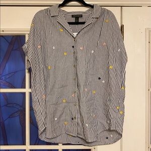 NWT A Pea in the Pod Maternity Button Down